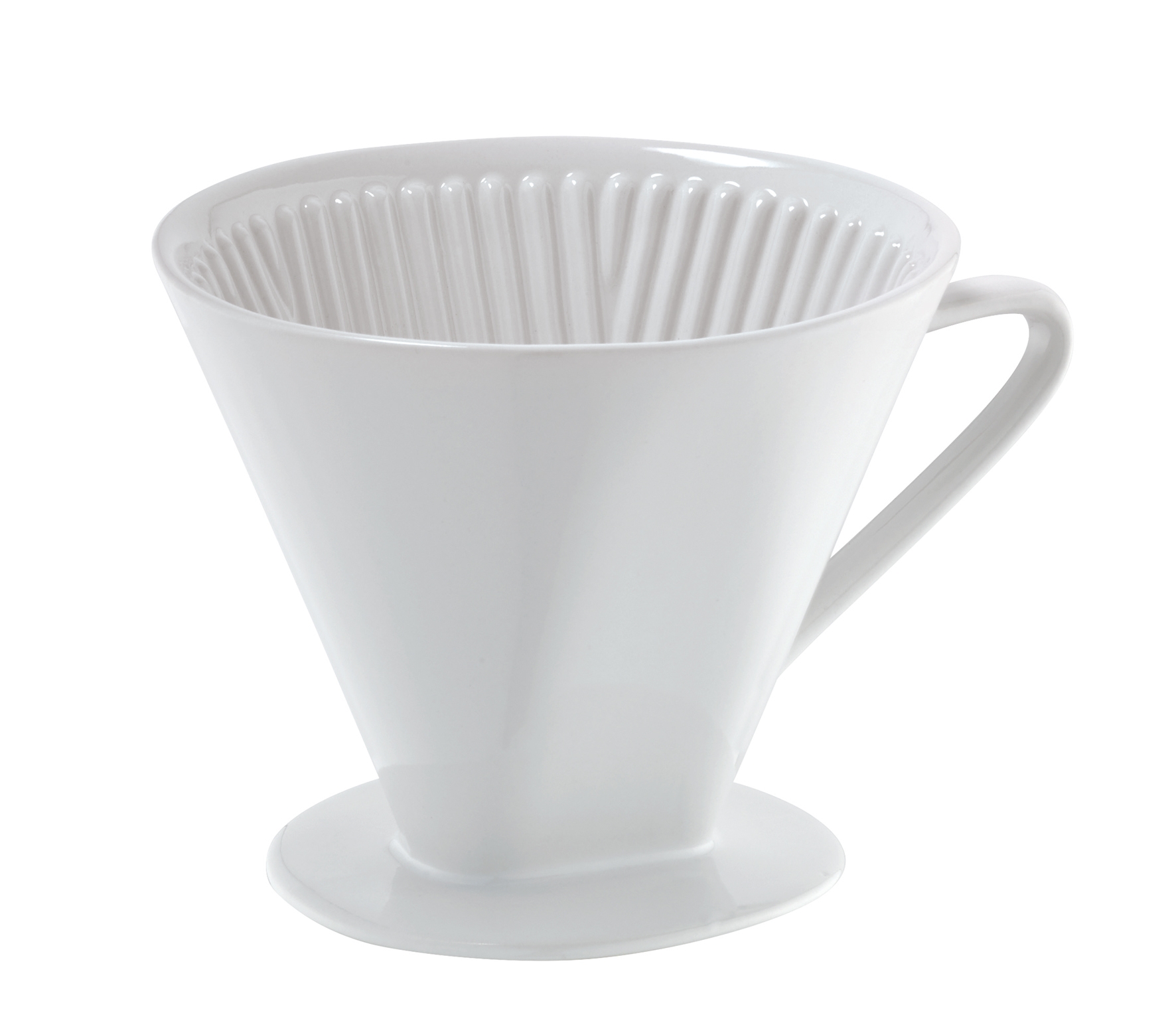Kaffeefilter, weiß Größe 6, Porzellan robuste Keramik + für volles Aroma  