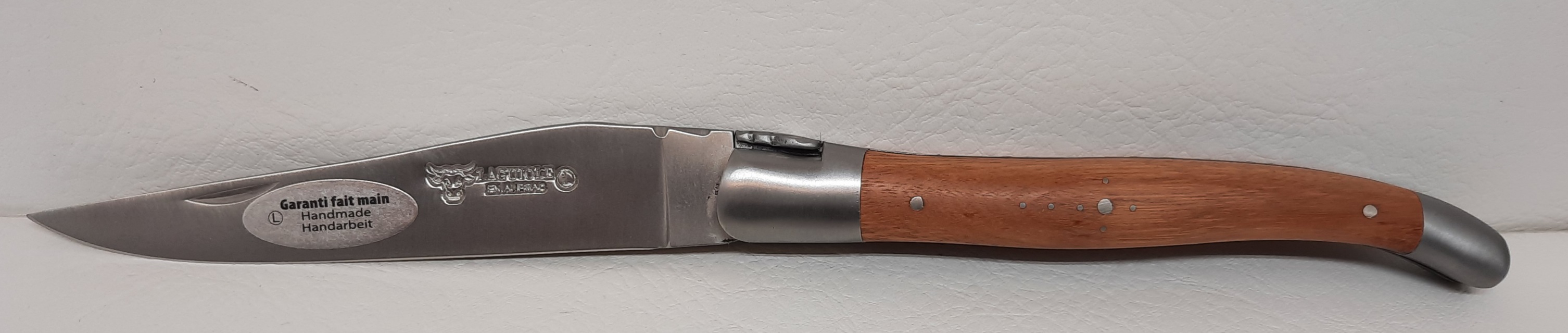 Laguiole Taschenmesser  Euco Rge 12 cm Inox matt (rötliches Holz) 