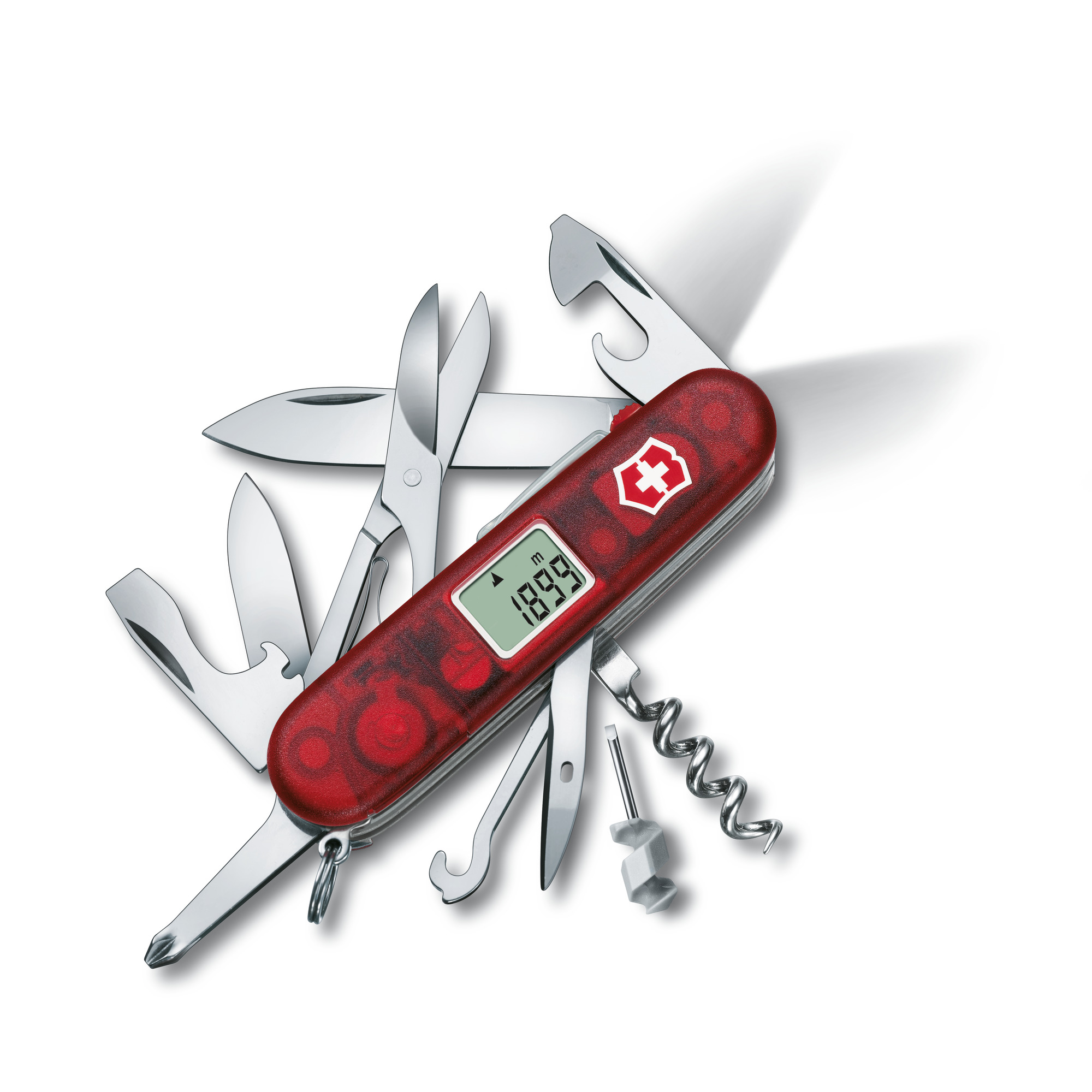 Taschenmesser TRAVELLER LITE rot transparent mit 30 Funktionen 
