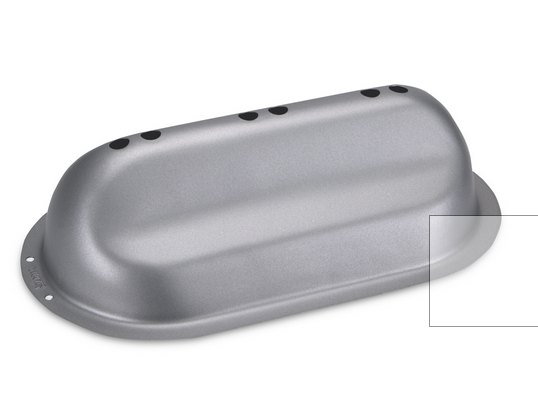 Stollenbackhaube 23 x 12 cm / H 6,5 cm Silber Metall – nicht spülmaschinengeeignet langlebige Antihaftbeschichtung
