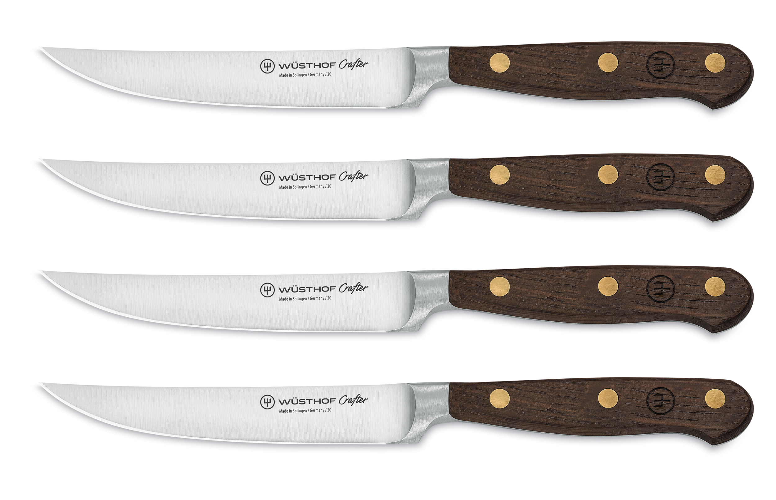 Steakmesser Set mit 4 Messern 9738 Das Crafter Steakmesser Set von Wüsthof enthält 4 edle Steakmesser. 