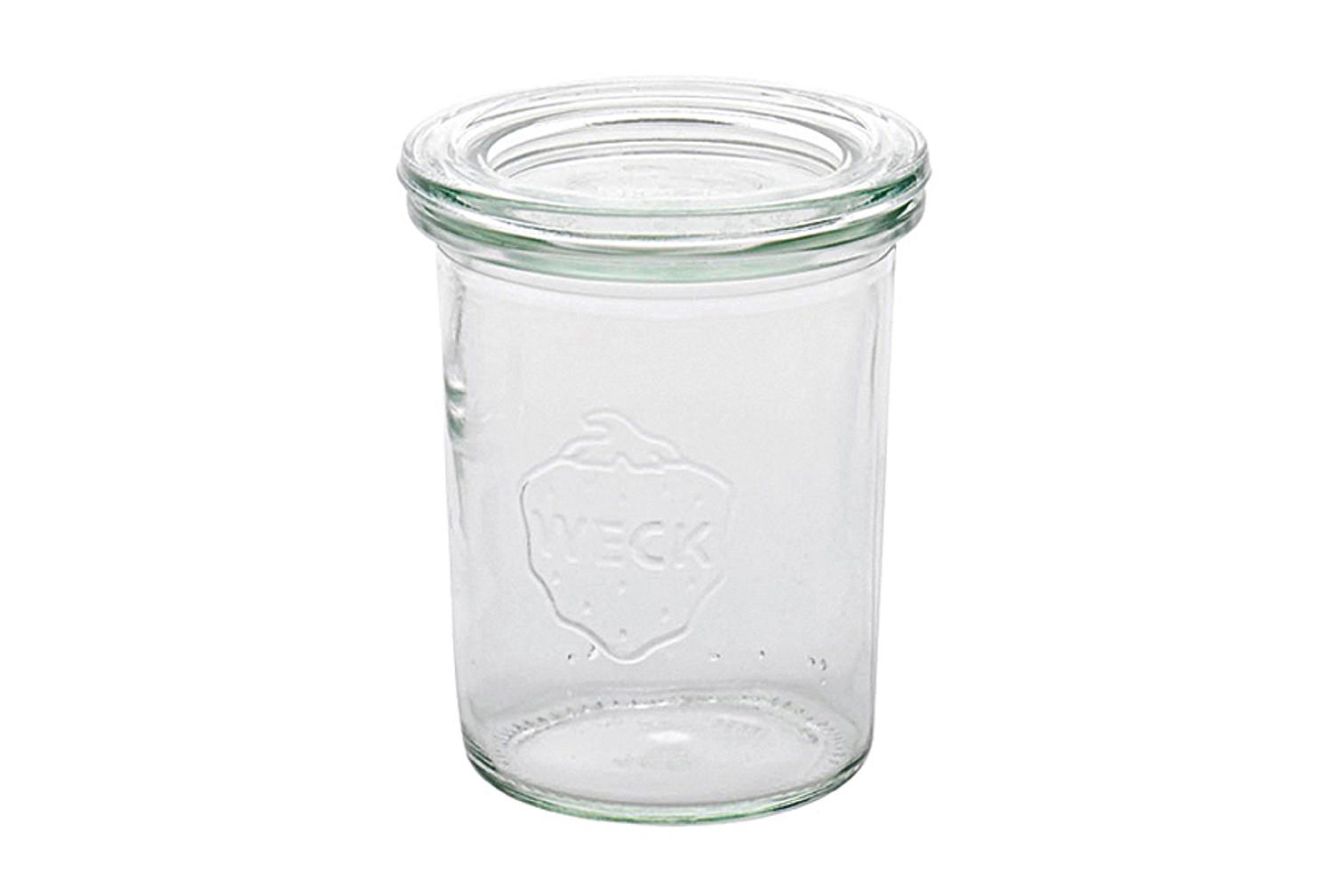 Mini-Sturzglas 160 ml, Ø 8 cm, H 8,5 cm  mit Deckel, ideal auch für Desserts 