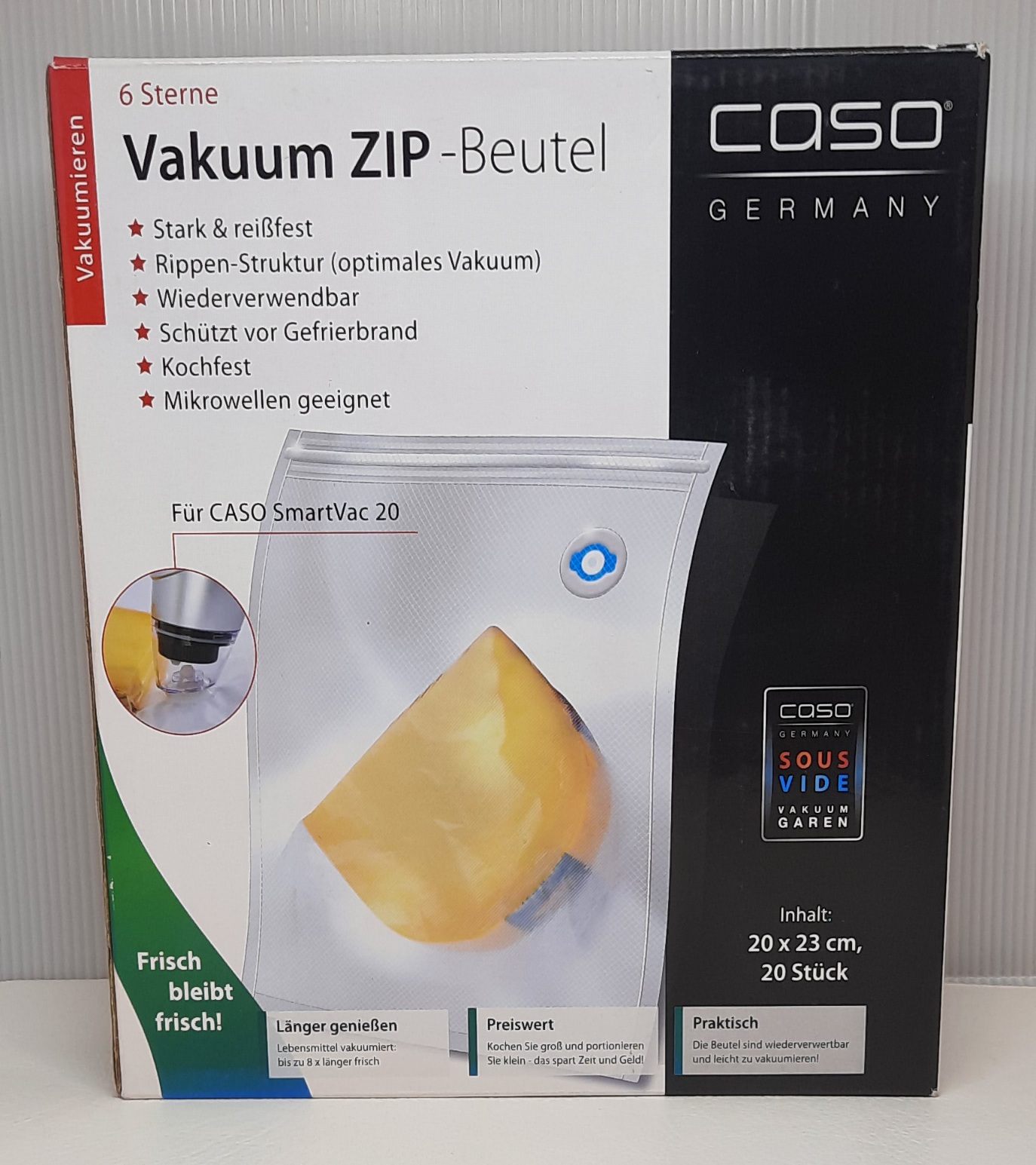 CASO Vakuum-Zip-Beutel20x23cm   