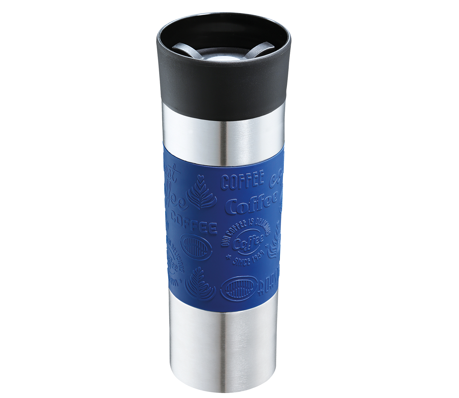 Isoliertrinkbecher VIAGGIO 500 ml blau Auslauf- und bruchsicher Mit Doppelwandsystem 