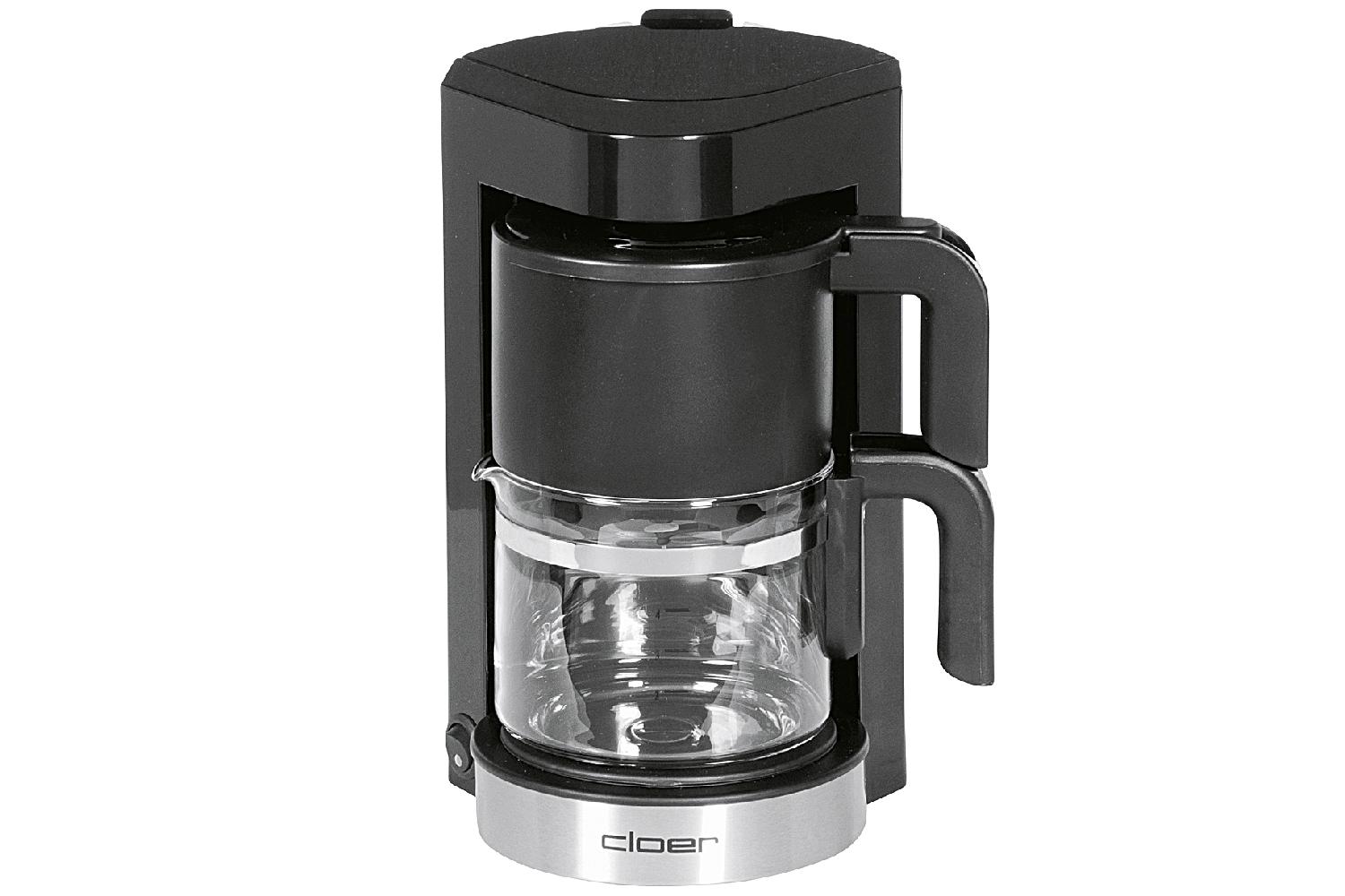 Cloer Kaffeefiltermaschine 5990 Fassungsvermögen: 5 Tassen, Tropfstopp-Funktion Glaskanne, abnehmbarer Wassertank, Warmhalteplatte