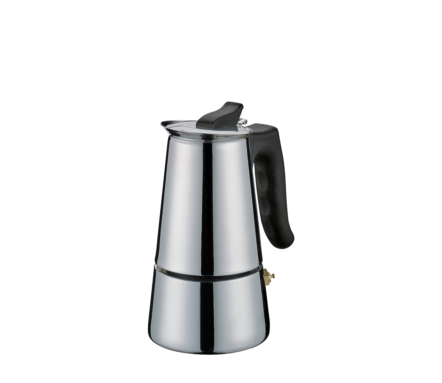 Espressokocher ADRIANA 2 Tassen polierter Edelstahl  + induktionsgeeignet  modernes Design