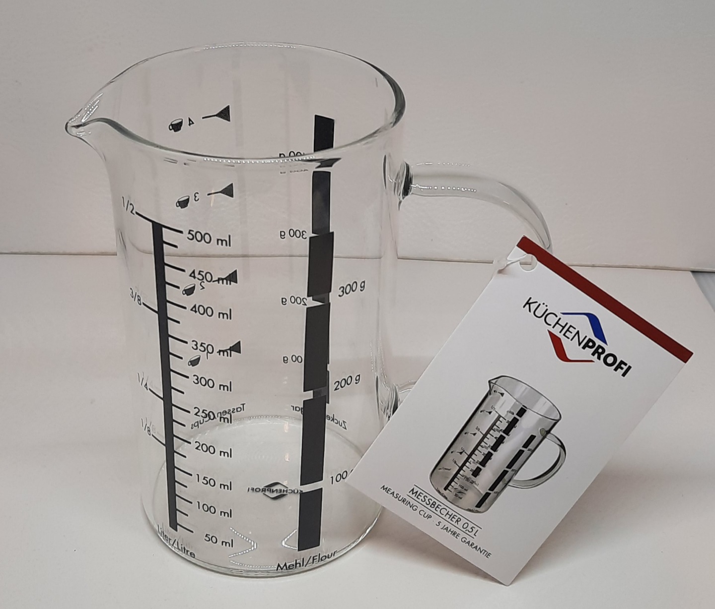 Messbecher 500 ml, Glas Borosilikatglas  
