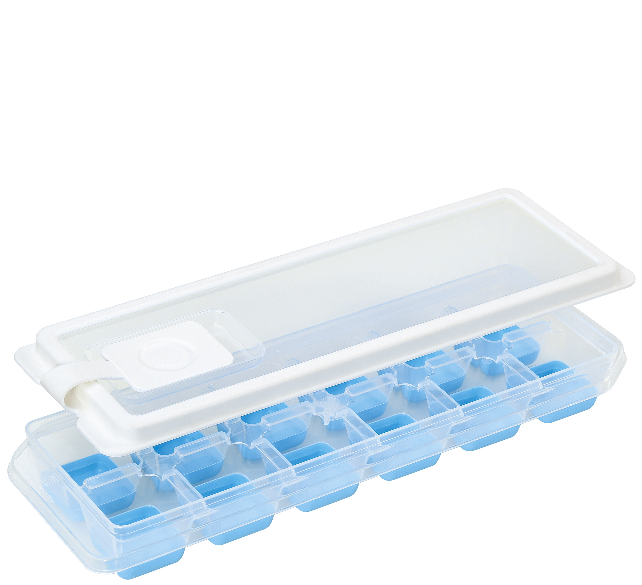 Eiswürfelform CUBO PLUS Inkl. Deckel mit Einfüllöffnung Mit flexiblem Bode Für 12 Eiswürfel Hochwertiger BPA-freier Kunststof