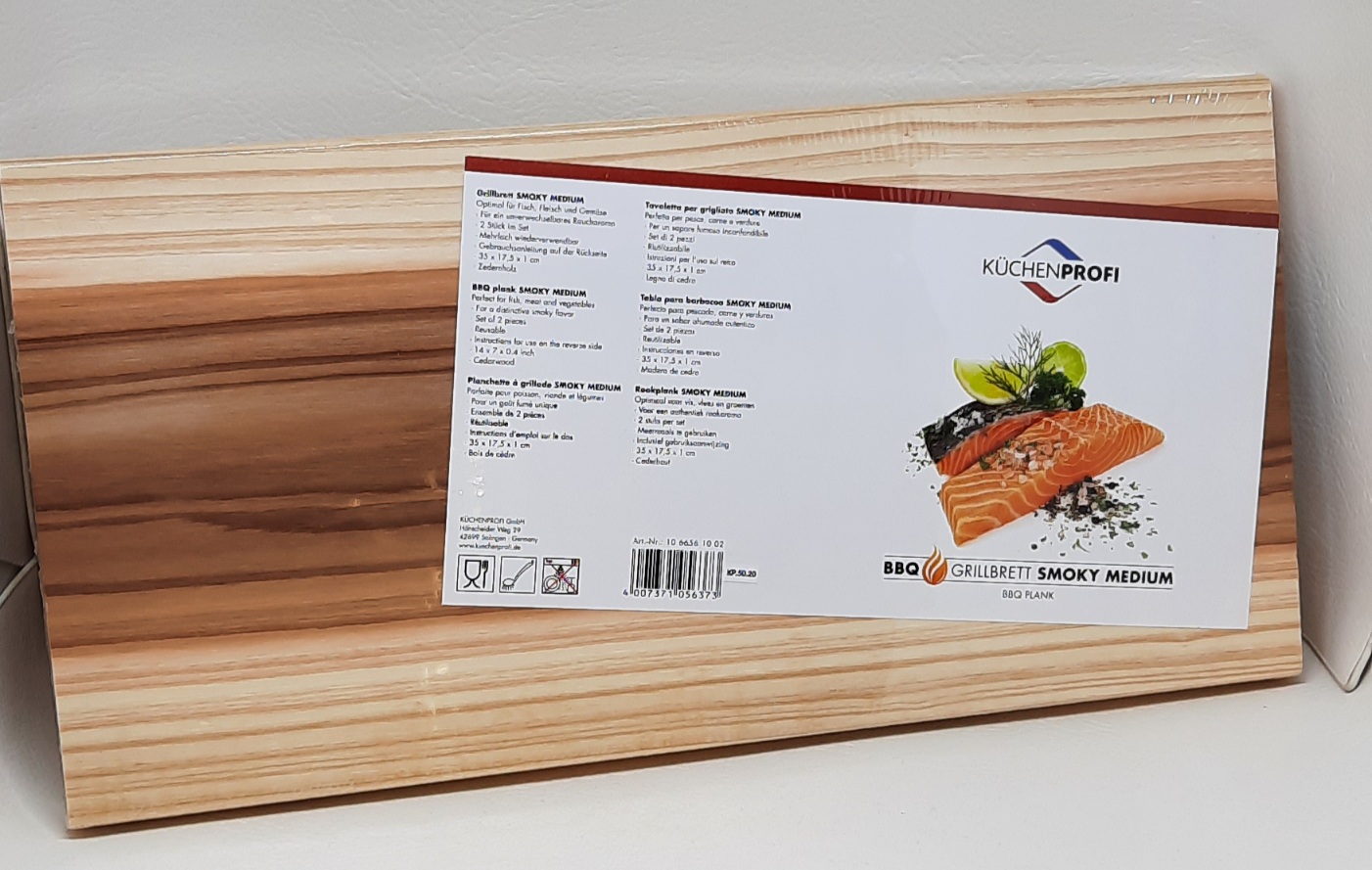 Grillbrett SMOKY MEDIUM 2 Stück Zedernholz, Mehrfach wiederverwendbar,  unverwechselbares Raucharoma, für Fisch,Gemüse...