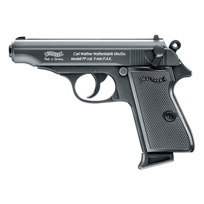 Walther PP, 9mm PAK, brüniert, 7Schuss Single/Double Action,   