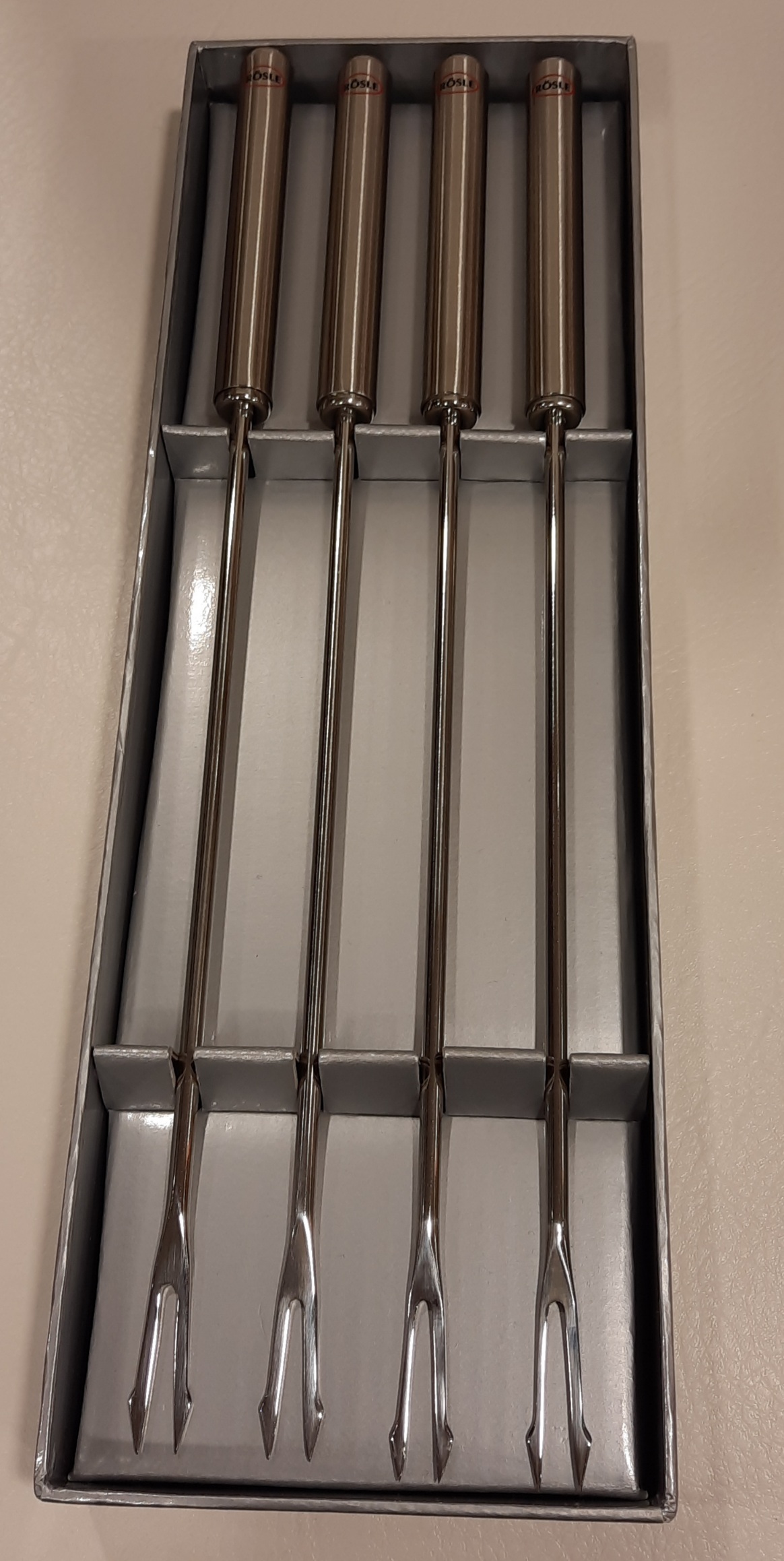 Fondue-Gabel-Set - 28cm Länge  Set aus vier Gabeln Edelstahl 