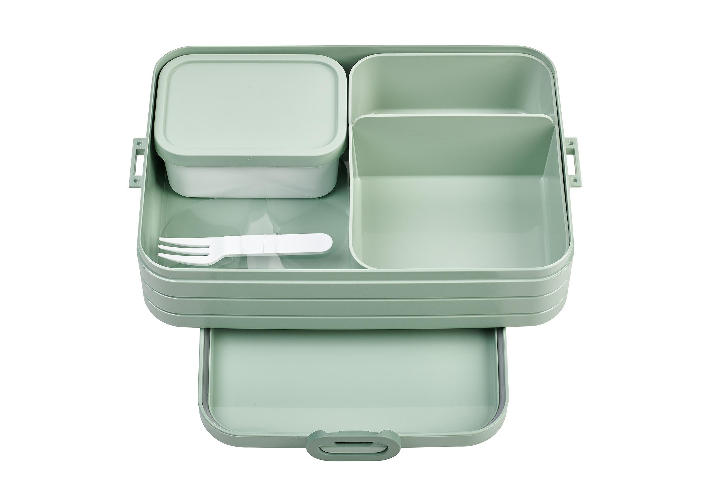 Bento lunchbox take a break large - nordic sage incl.herausnehmbarer Bento-Einsätze&Snackgabel 