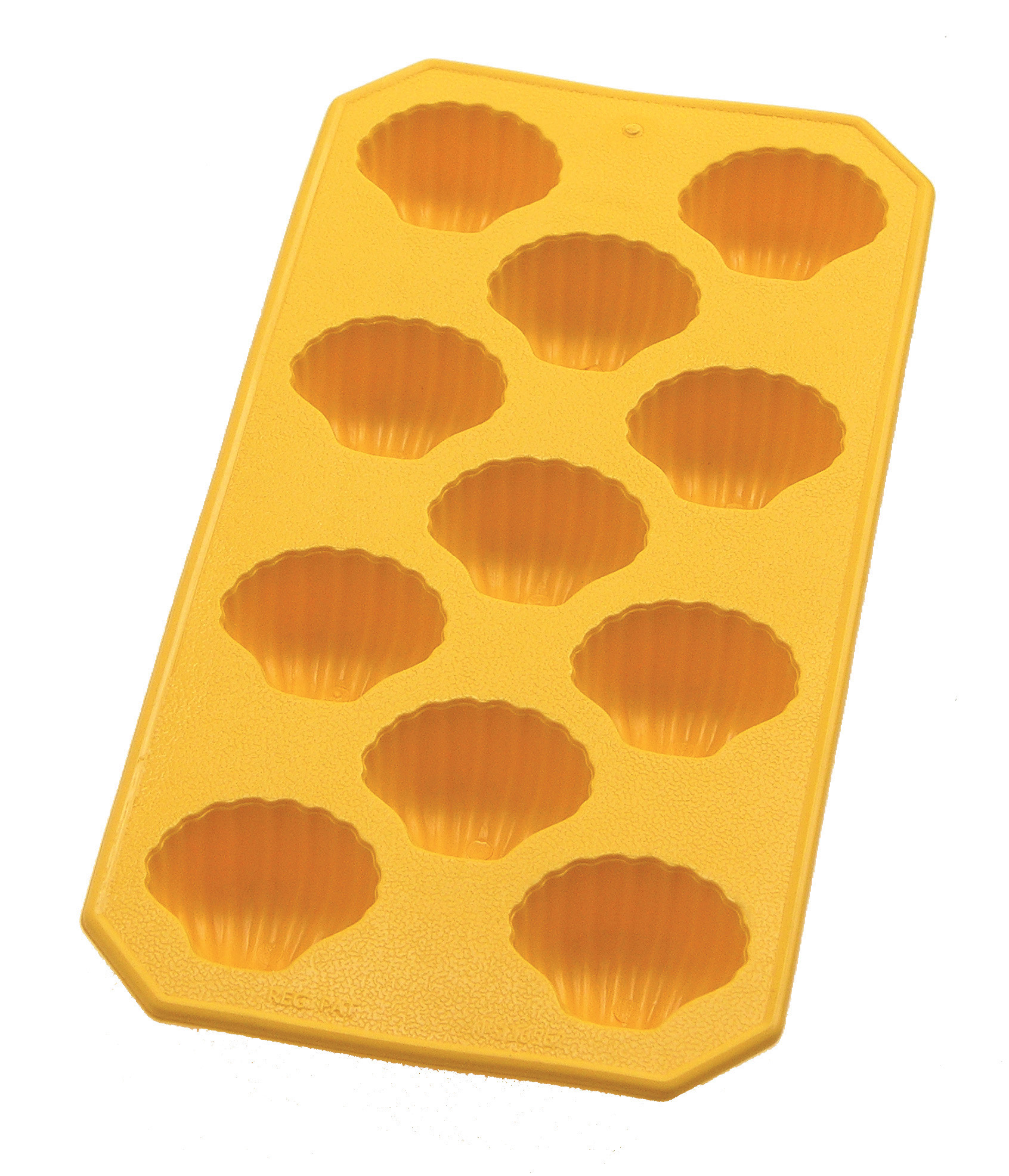 Eiswürfelform Muscheln gelb, für 11 Eiswürfel, mit Deckel 