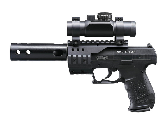 Walther Nighthawk, 4,5mm Diabolo, CO2, 3,5Joule 120mtr./sek, 8Schuss, Double Action Only,  