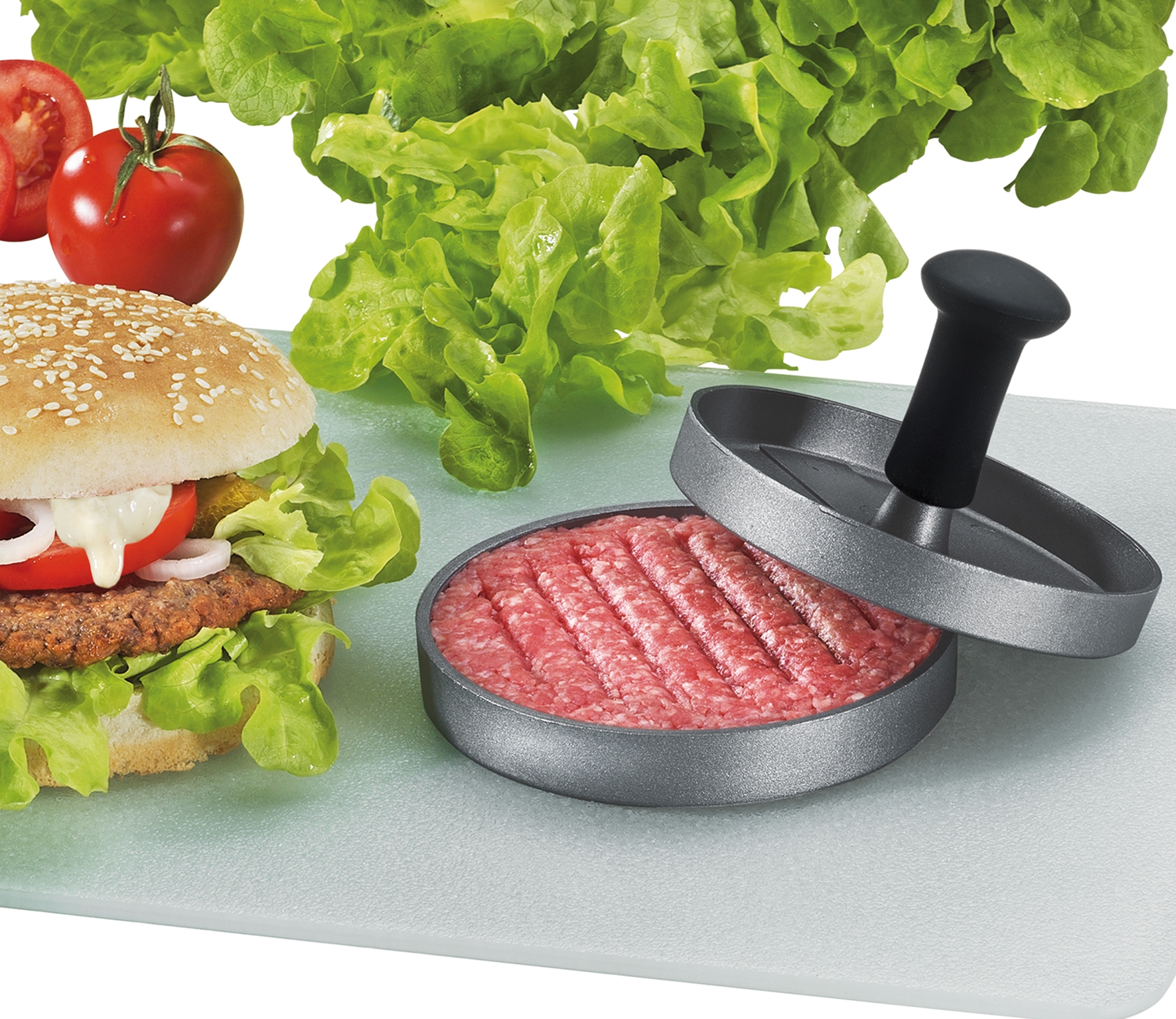 Hamburgerpresse CLASSIC BBQ Ø: 11,9 cm  perfekt geformte Burger  + antihaftbeschichtet  