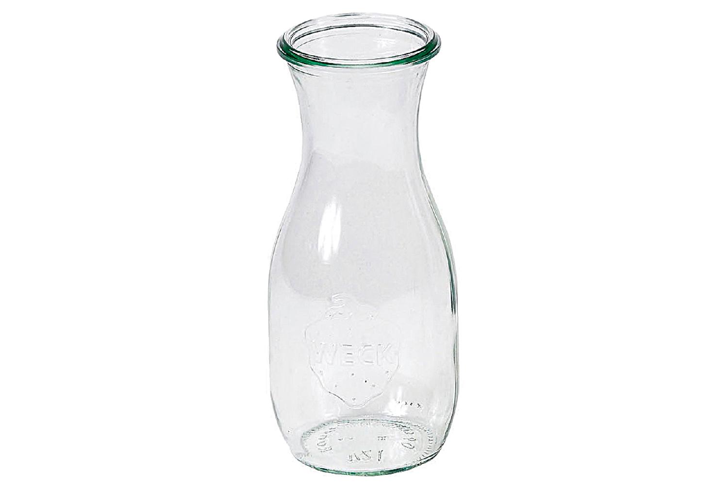 Saftflasche 530 ml, H 18,5 cm  Glas, mit Deckel Ø 60 mm, ohne Ringe und Klammern  