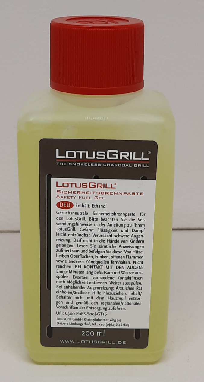 Brennpaste LOTUS 200ml Speziell von LotusGrill für den LotusGrill 