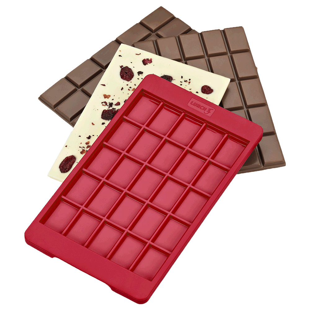 Flexiform Schokolade klassik 120x205mm ruby Gußform für Schokotafel in der Größe 11 x 16,5cm 