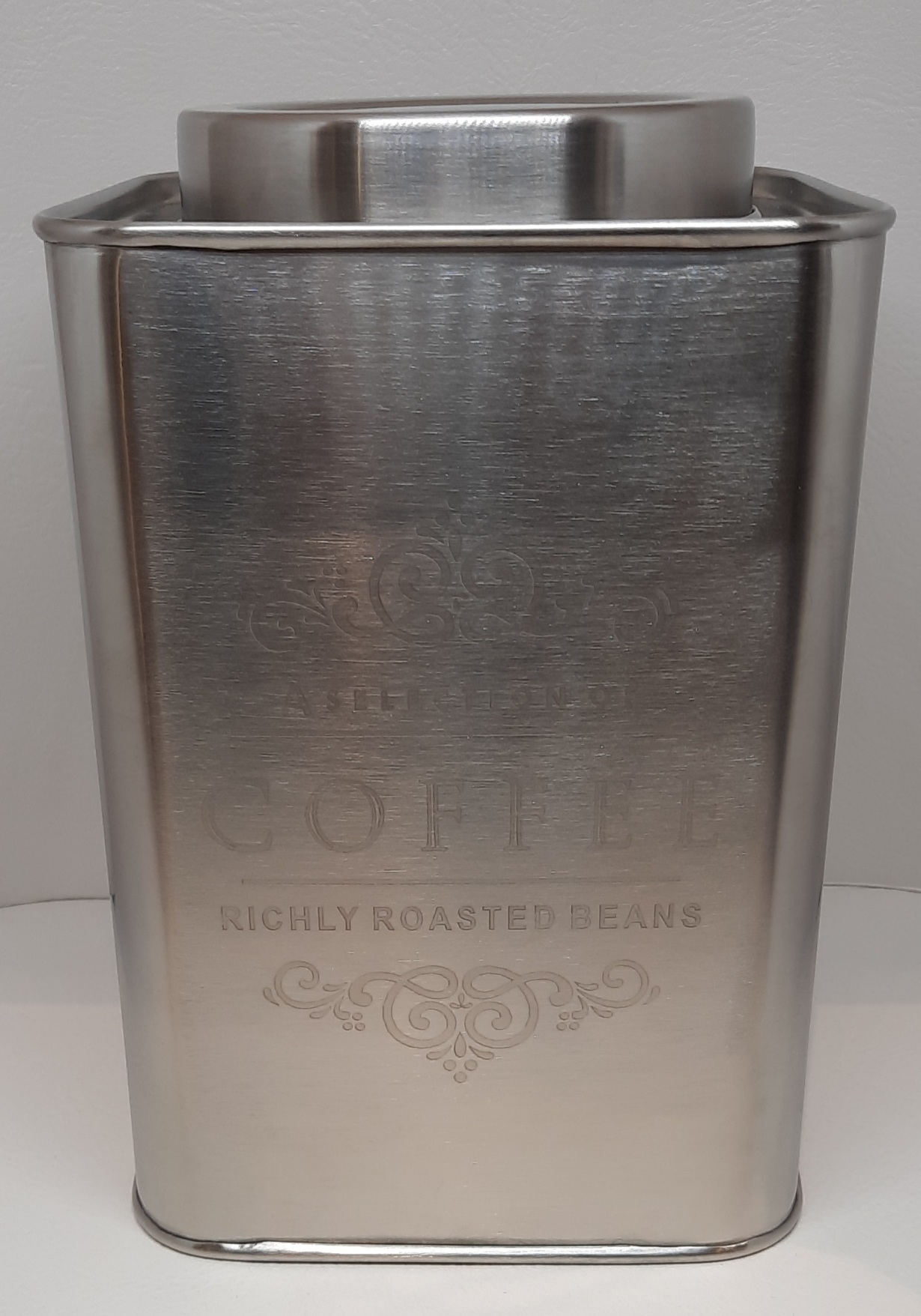 Vorratsdose COFFEE, Edelstahl 1000g passend für 1kg Kaffeebohnen 