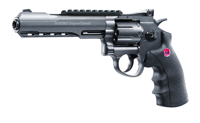 SuperHawk6* black , Revolver,6mm, Co2, 3,0 Joule, 8 Schuss, 1x12g Antrieb, Vollmetall, ab 18 Jahre 