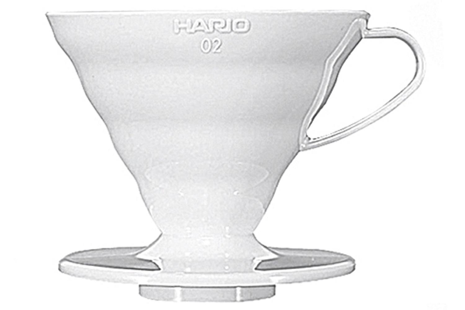 V60 Porz.-Kaffeefilter Gr.02 Porzellan, mit Kaffeemaß, konisch zulaufende Boden 