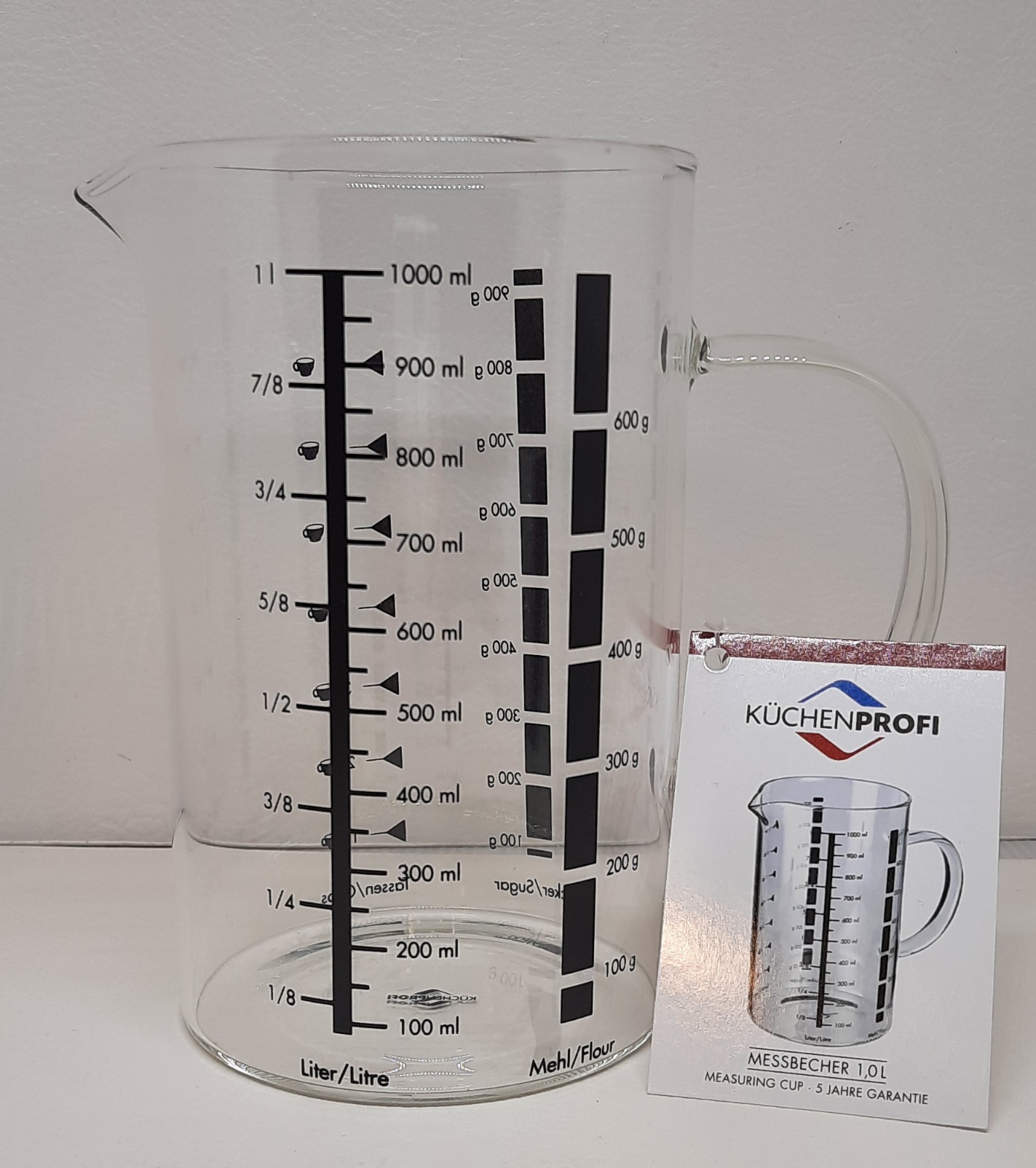 Messbecher 1 L, Glas Borosilikatglas  
