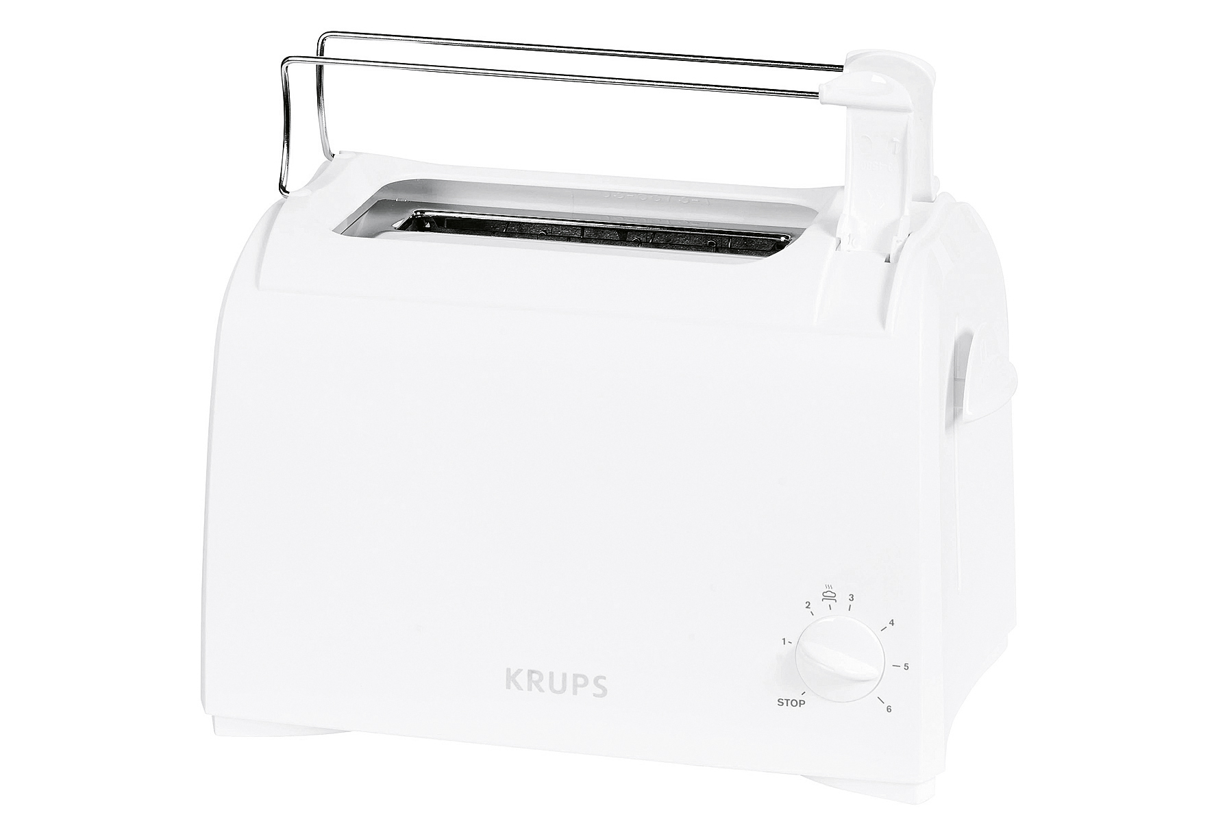 Krups Toaster Aroma KH 1511   Bräunungsgradkontrolle mit 6 Bräunungsstufen integrierter Brötchenaufsatz,