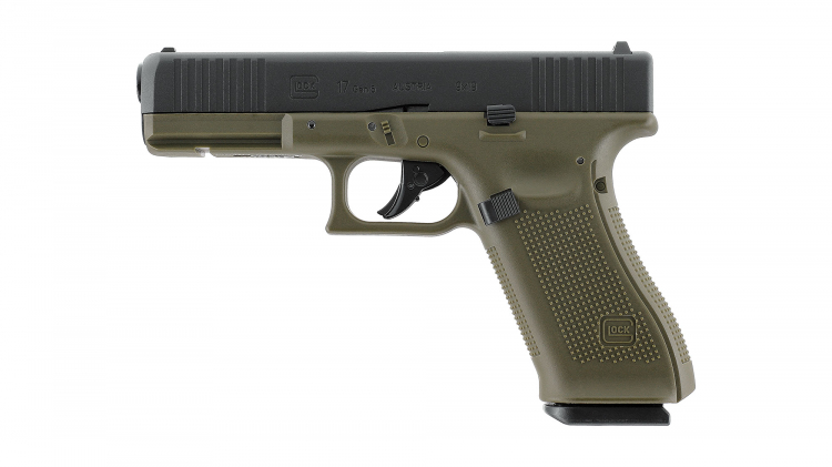 Glock 17 Gen 5 BLK-BFG Battlefield Green 12g CO2,14 Schuss, Blowback, 6mm,2,0 Joule 