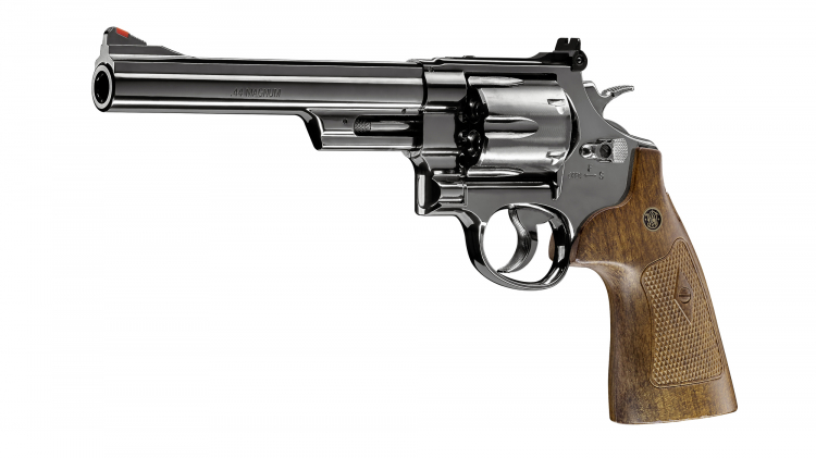 Smith & Wesson M29 6,5Zoll Revolver CO 2 4,5mm Diabolo, 3,0 Joule, hochglanz poliert,103mtr/ sek 