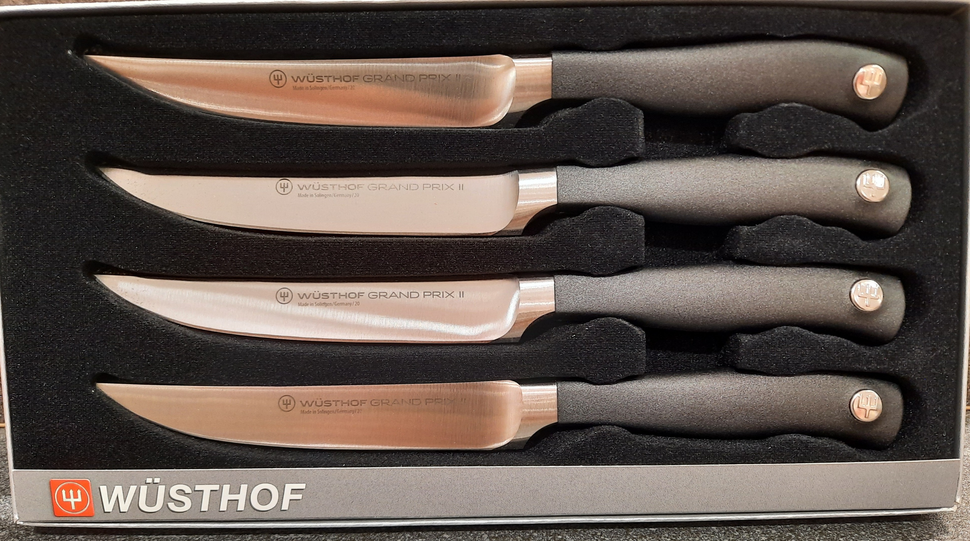 Wüsthof Steakmesser im Set 4 Stck. Grand Prix II geschmiedete Klinge, 12 cm , 4048 