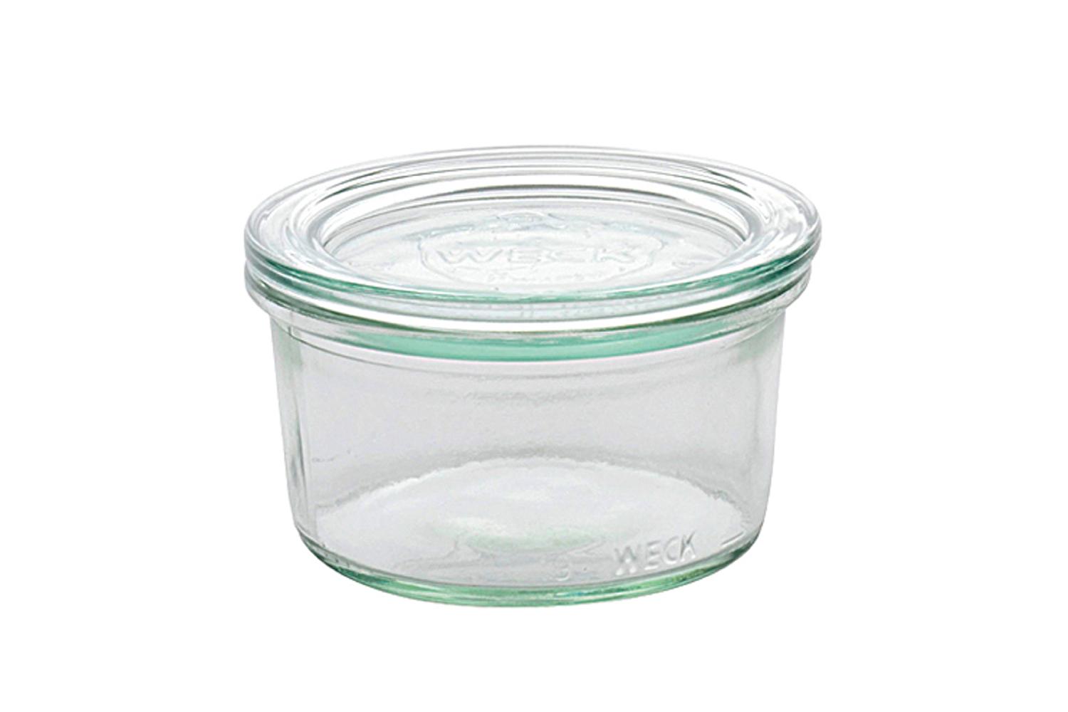 Mini-Sturzglas 165 ml, Ø 8 cm, H 4,5 cm  mit Deckel, ideal auch für Desserts 
