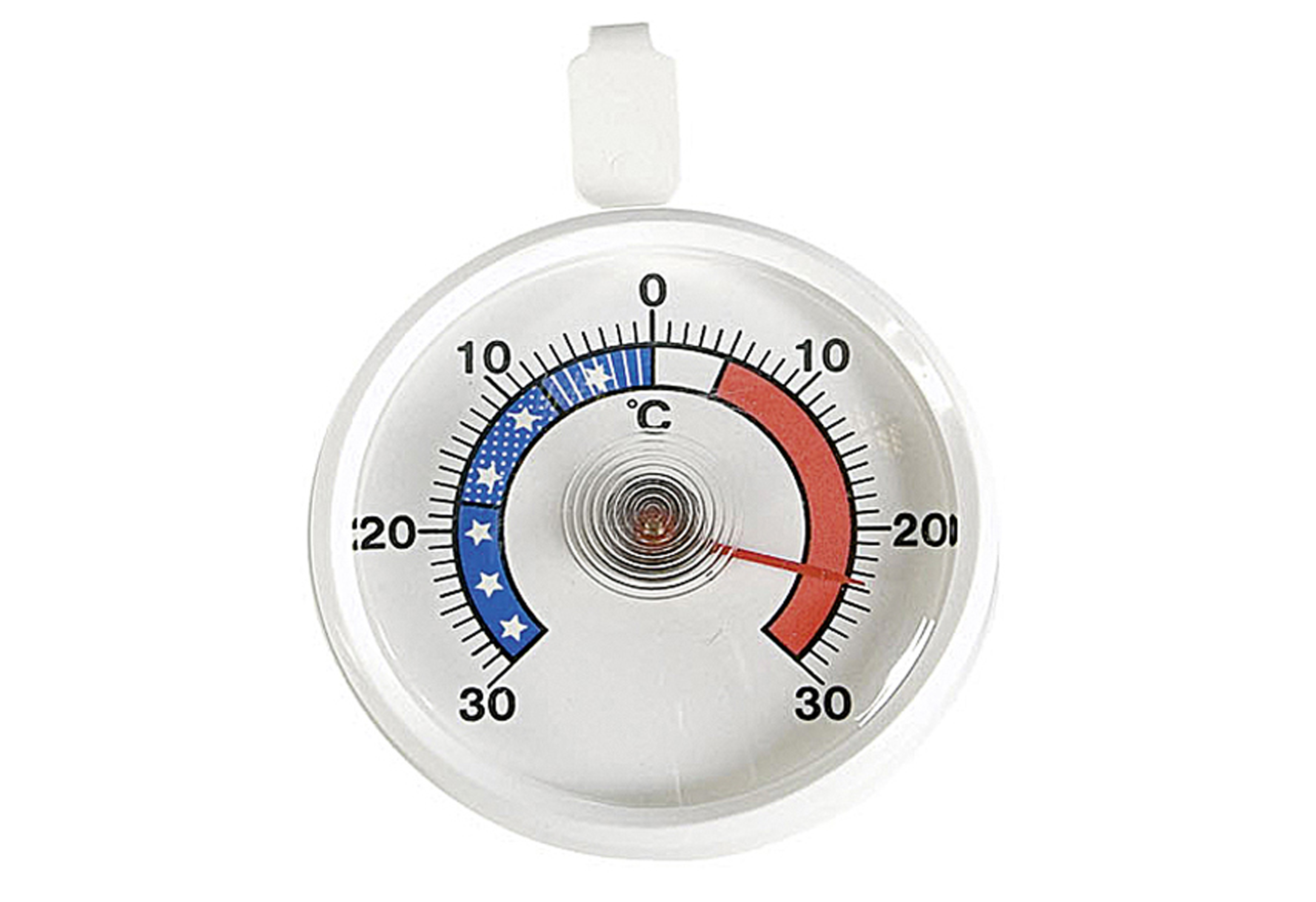 TFA Dostmann Gefrier- Thermometer  für Kühlschrank und Truhe weiß Ø 6,8 cm  