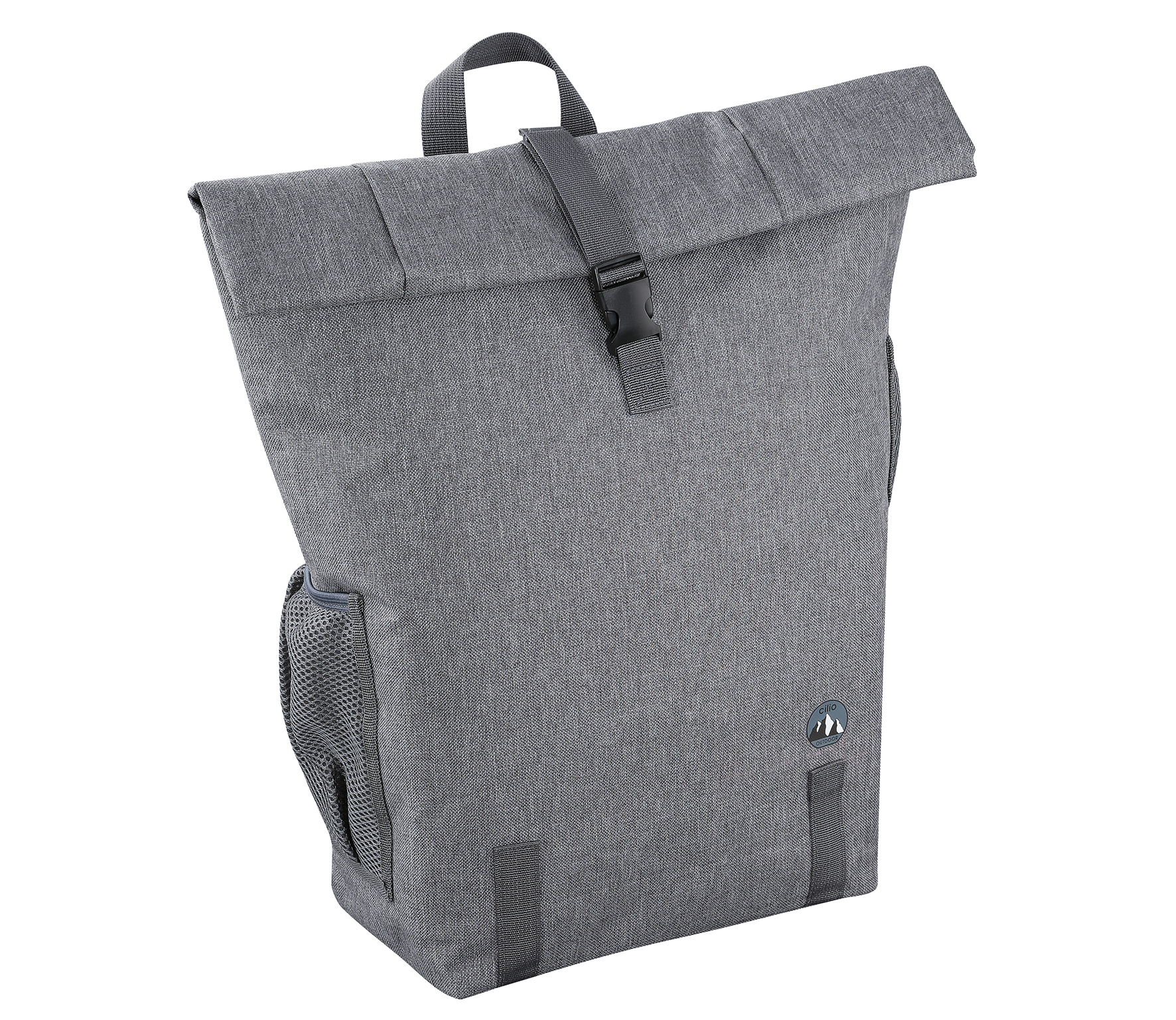 Rucksack GIRO, grau 18 L Feuchtigkeitsschutz für einfache Reinigung innen 2 seitl.Netztaschen, Rolltop mit Klickverschluß